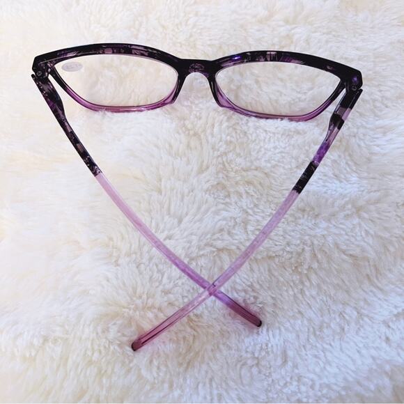 Eli Light Purple & Black Two Tone Reader Glasses - Picture 13 of 13